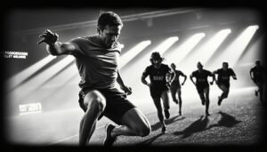 black-and-white sports cinematography